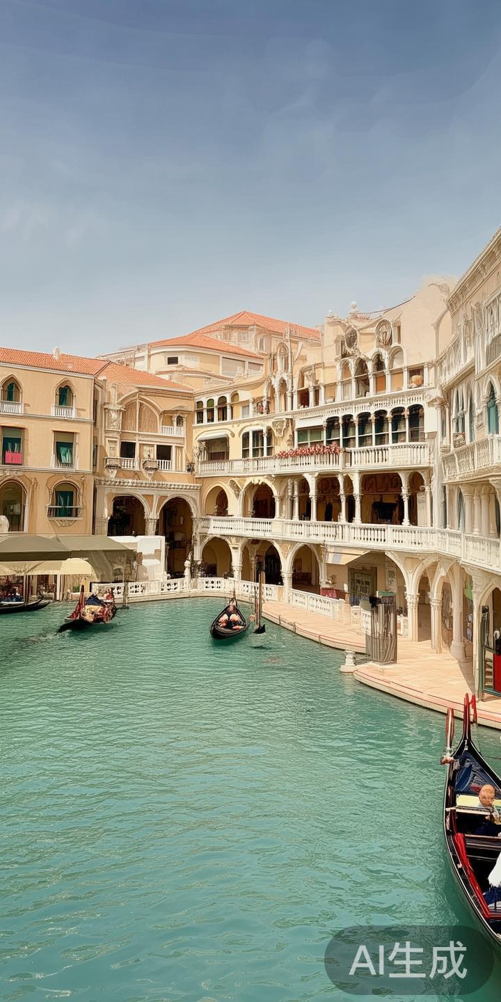 澳门威尼斯最令人瞩目的当属其仿佛穿越时空的威尼斯水