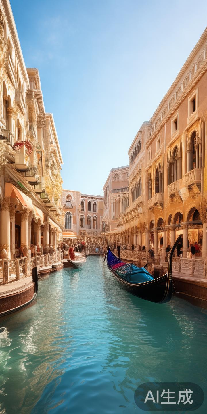 在威尼斯人，游客可以体验特色主题街区，包括仿佛“威